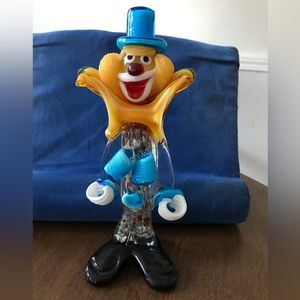 Murano Italian Hand Blown Glass Clown